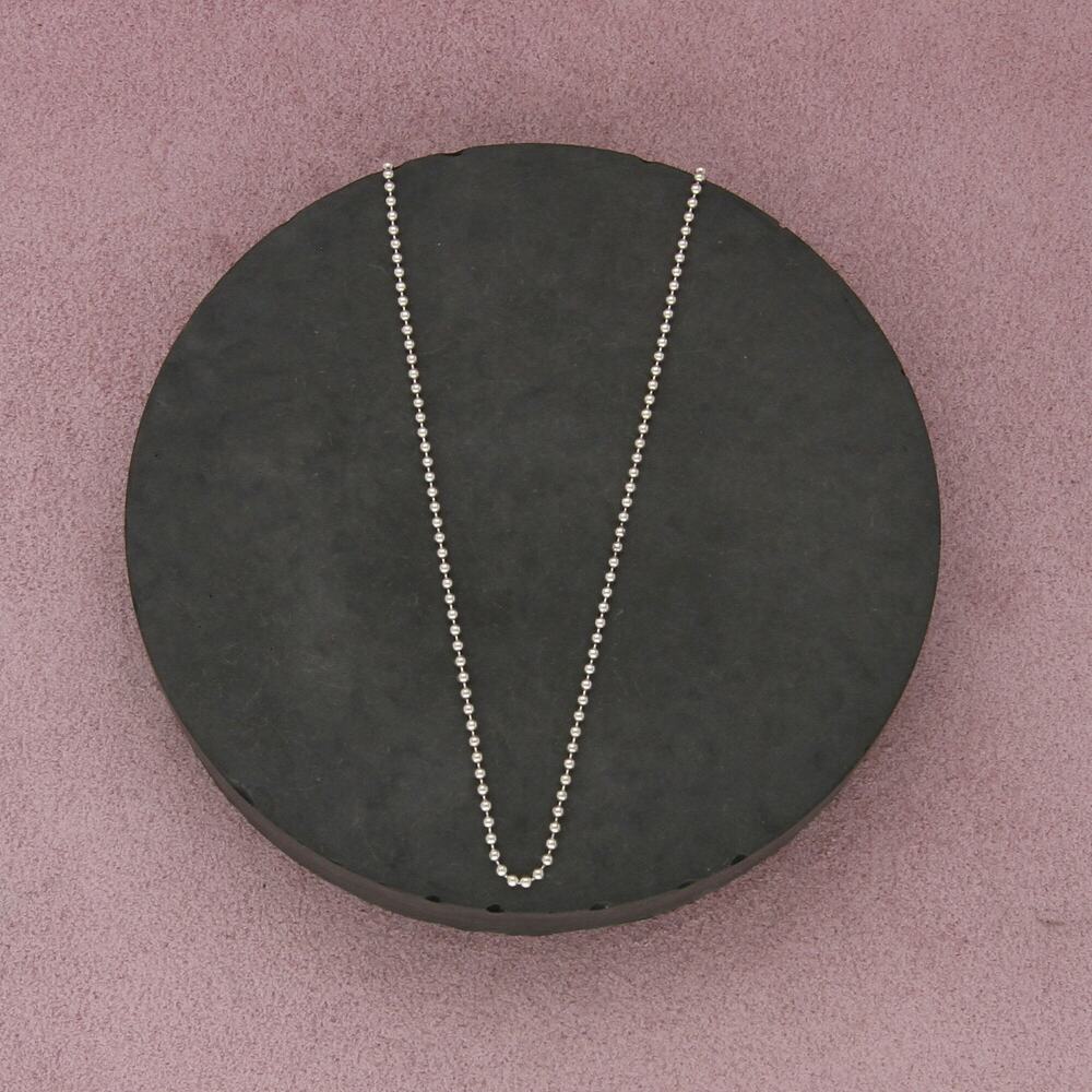 sterling silver italy 1mm bead chain necklace size 20in